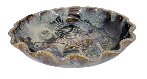 Studio pottery handmade Blue scalloped bowl artist signed Yosuke Haruta ? - Picture 3 of 5
