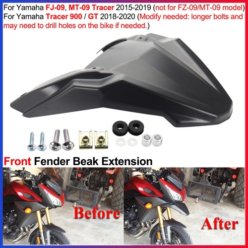 For Yamaha MT-09 Tracer FJ09 2015-2019 Tracer 900/GT Front Fender Beak Extension - Picture 1 of 15