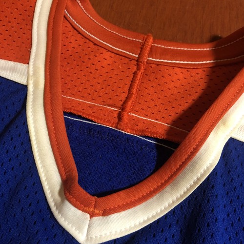CCM Authentic Wayne Gretzky Edmonton Oilers Small Block Mesh NHL Jersey Blue 52 - Picture 7 of 8