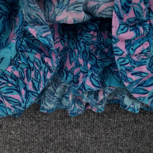 Lilly Pulitzer Romper Girls M Medium Youth Blue Tania Floral Flutter Sleeve Boho - Picture 9 of 16