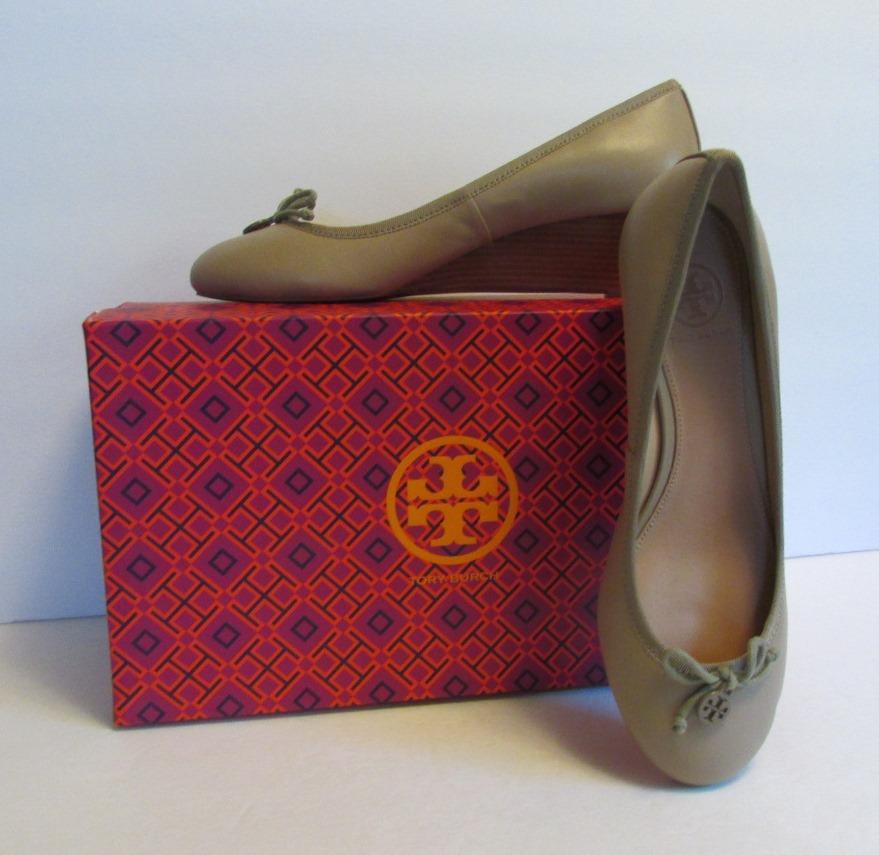 Tory Burch Chelsea Wedge Sandbox Sandbox Sandbox tan brown shoe 8 new logo leather bow 45 beige 41c903 Tory Burch Chelsea Wedge Sandbox Sandbox Sandbox tan brown shoe 8 new logo leather bow 45 beige 41c903