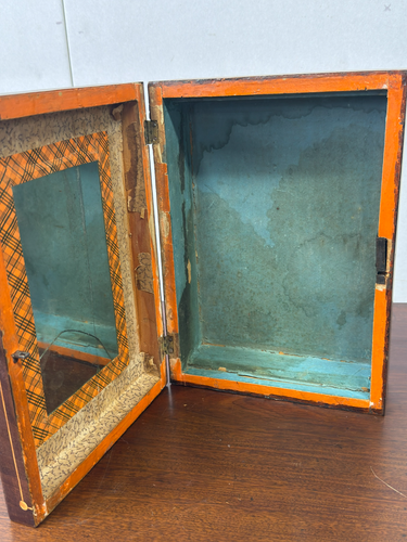 antique document box project inlaid tiger maple mahogany 1800s old surface - Picture 12 of 16