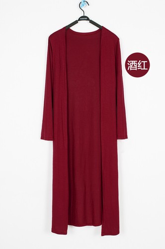 Women Modal Long Sleeve Open Front Long Maxi Cardigan Long Thin Coat Sweater HOT - Bild 21 von 25