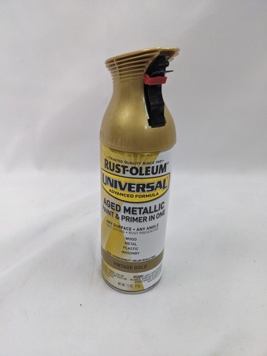 6 Rust-Oleum Universal All Purpose Spray Paint Aged Metallic Vintage Gold 11 Oz - Picture 3 of 10