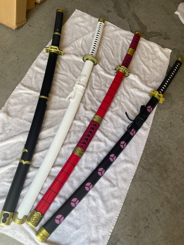 [4PC SET]Roronoa Zoro Swords Steel Katana Ichimonji/Kitetsu/Shusui/YamaEn - Picture 17 of 17