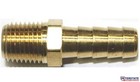 3/8" Barb x 3/8" NPT Male Brass Hose Fitting, Air Gas Fuel Water FM66 Interstate