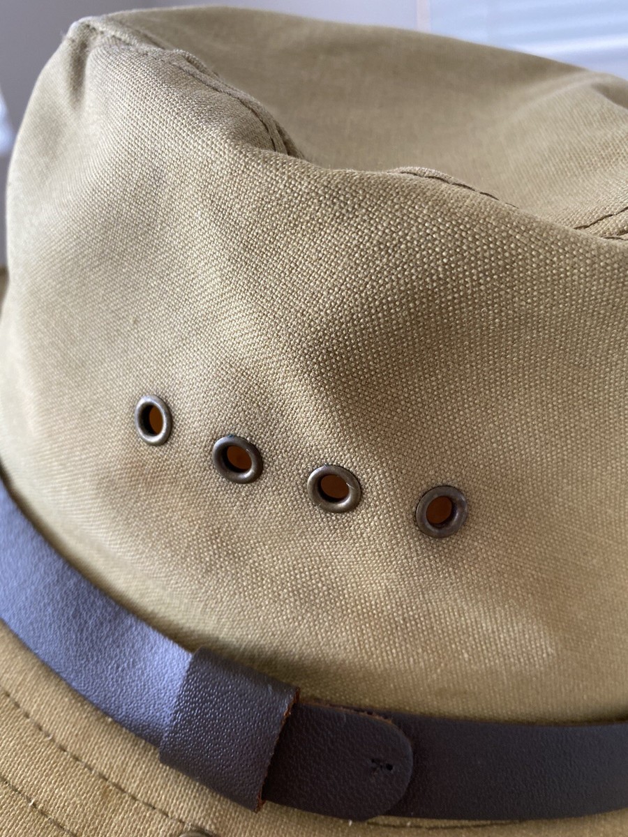 FILSON TIN CLOTH BUSH HAT VINTAGE DARK TAN SZ SMALL | eBay