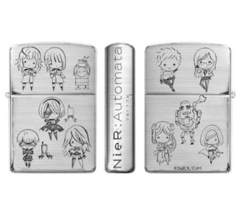 Zippo Oil Lighter NieR Automata Deformed Character Girls Silver Japan Anime Game - Picture 13 of 13