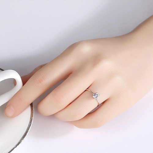BENIAMINO Damen Ring 925er Sterling Silber Solitär Rhodiniert Silberschmuck OVP - Bild 4 von 6