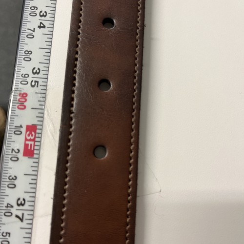 sz 32 Club Room Mens Chambray Woven Belt  Golf Tan Red - Bild 6 von 8