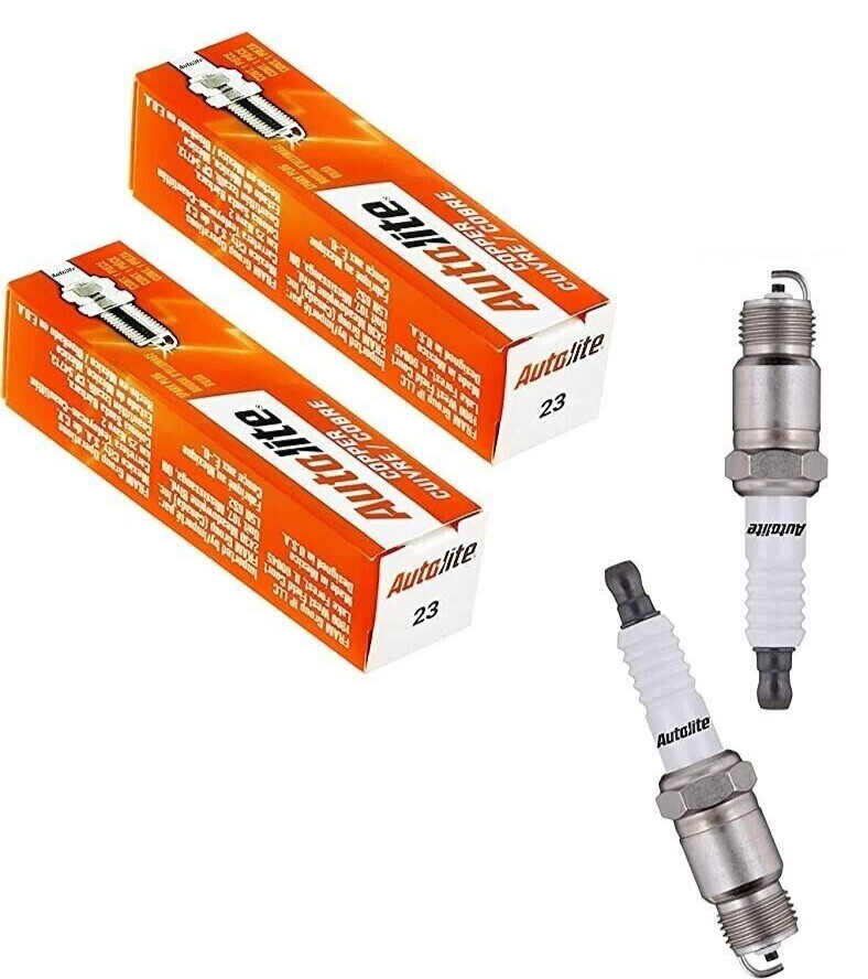 Autolite 23 Copper Resistor Automotive Replacement Spark Plugs LOT OF 2 PCS NEW