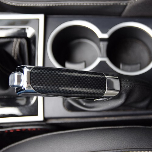 1x Carbon Fiber Style Car Hand Brake Protector Cover Auto Interior Accessories - Picture 7 of 13