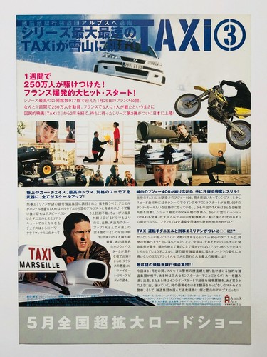 TAXI 3 2 tipos/conjunto Luc Besson Samy Naceri folleto de película mini póster CHIRASHI JAPÓN - Imagen 2 de 4