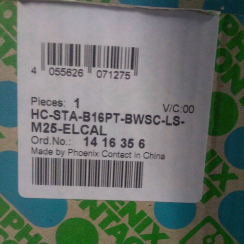 PHOENIX CONTACT HC-STA-B16PT-BWSC-LS-M25-ELCAL CONNECTOR SET *NEW* - Picture 2 of 5