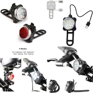 ascher usb rechargeable bike light