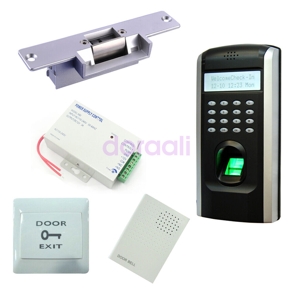 Huella digital reloj de tiempo de puerta sistema de control de Acceso Asistencia Cerradura de huelgas TCP IP Huella digital reloj de tiempo de puerta sistema de control de Acceso Asistencia Cerradura de huelgas TCP IP