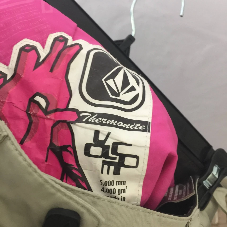 Pantalones de esquí de snowboard gris Volcom Thermonite 5000 mm para mujer talla pequeña Foto 4 de 4