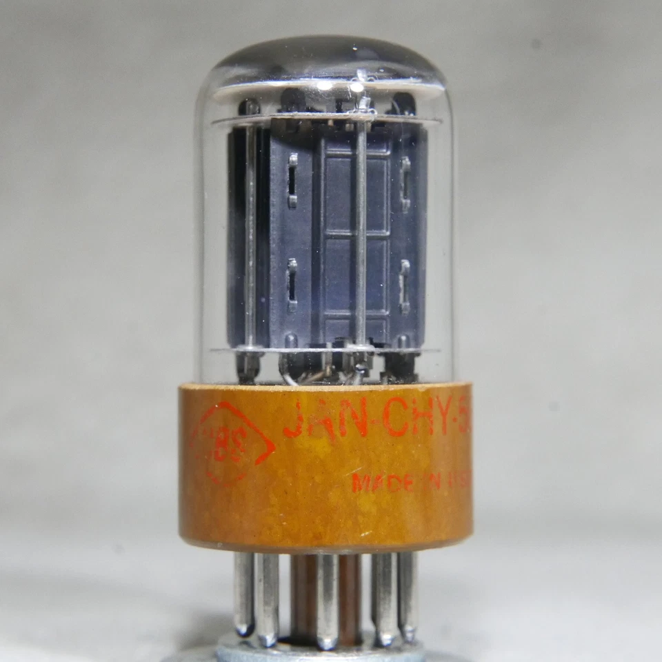 CBS JAN CHY 5692 Plato Negro Doble Cuadrado Getter Triple Mica Hecho en EE. UU. Fuerte Foto 2 de 4