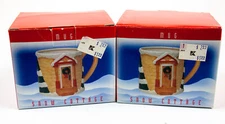 MCE Edi Sausalito: Ceramic Christmas Holiday Mugs - Snow Cottage, Set Of 2 | IOY