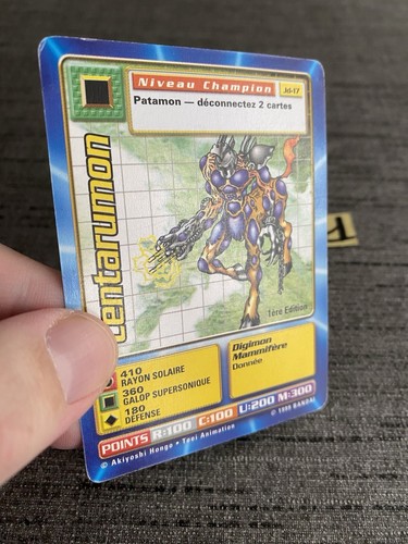 Carte Digimon Centarumon Jd-17 1ere Édition Francais Bandai 1999 Occasion - Picture 5 of 5