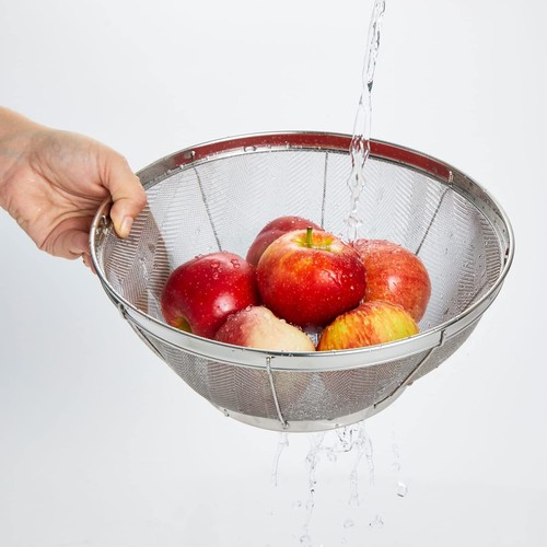 Edelstahl feinmaschig Sieb Schüssel Küche Sieb für Pasta Reis Früchte - Bild 7 von 8