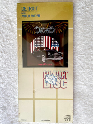 DETROIT WITH MITCH RYDER SEALED CD LONGBOX RELEASE SET PROMO LET ROCK WHEELS LP