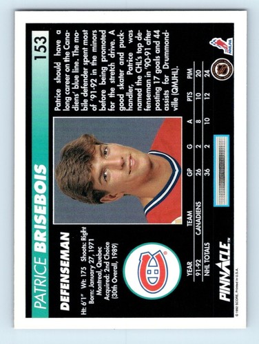 1992-93 PINNACLE Hockey Base & Insert Cards #1-250 Take Your Pick! - Picture 311 of 499