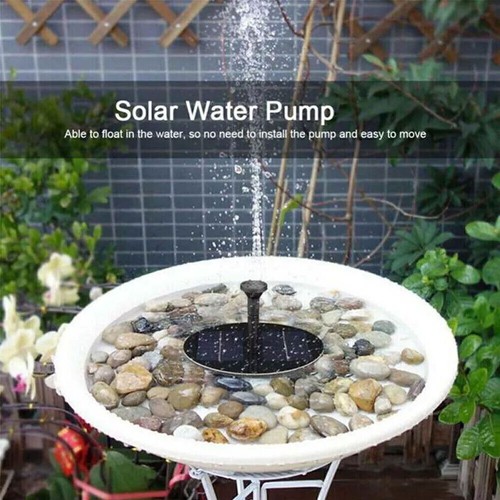 Solar Fountain Floating Pump Water Feature Garden Pool Bird Bath Pond Outdoor~ - Picture 6 of 7