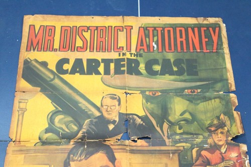 Mr. District Attorney in the Carter Case 1941 Vtg Movie Poster -40x80 B16-42-4 - Picture 4 of 7