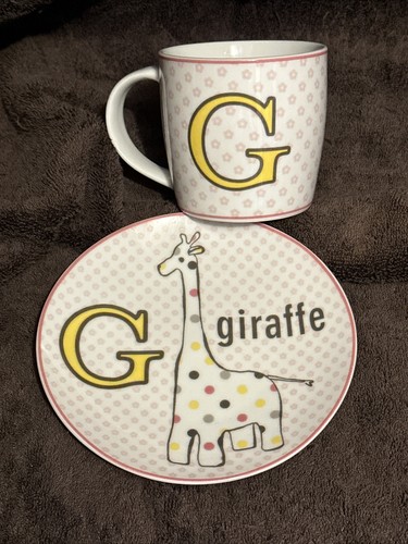 Kinder Tasse & Untertasse Set Giraffe Buchstabe G I Know My ABC’s von Rosanna ABC’s Kids - Bild 1 von 14