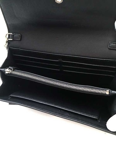 ALEXANDER McQUEEN Skull Studded Chain Shoulder Bag Wallet w/Box in Black USED - Picture 8 of 10