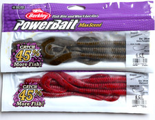 2 PACK- BERKLEY POWERBAIT MAX SCENT KINGTAIL 8" Soft Fishing Bait Worm