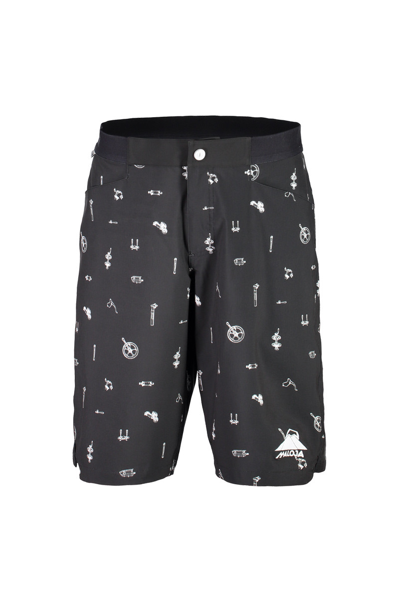 Maloja Multisportshort Pantalón Corto Gionm. Impreso Negro Elástica Maloja Multisportshort Pantalón Corto Gionm. Impreso Negro Elástica