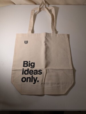 Conde Nast 'Big Ideas Only' Canvas Tote Bag - Promotional Cotton Shopping Bag