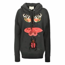 GUCCI large butterflies embroidered Hoodie S