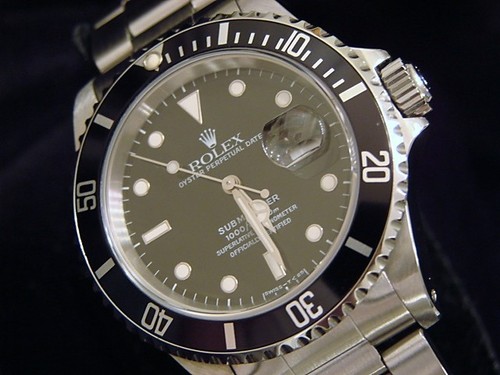 Mens Rolex Submariner Date Stainless Steel Watch Black Dial & Bezel Sub 16610 - Picture 5 of 9