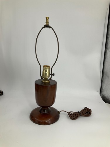 Vintage Lamps Turned Carved Inlaid Wood Marquetry Parquetry MCM Retro CHOICE - Picture 27 of 91