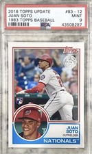 2018 Topps Update 1983 #83-12 Juan Soto Nationals RC Rookie PSA 9 MINT