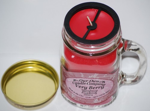Very Berry 13oz. Mason Jar Candle by Our Own Candle Company - Picture 4 of 9