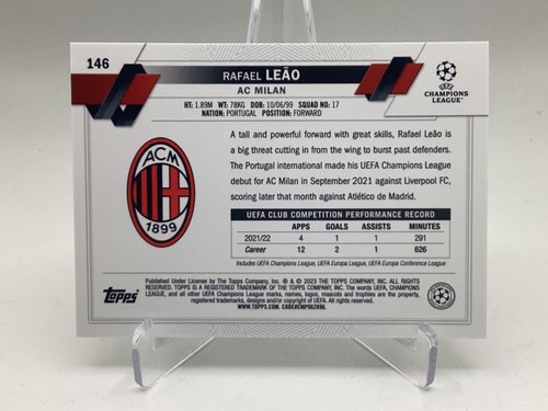 TOPPS COMPETICIONES CLUBES UEFA 2022/23 1ª EDICIÓN STARBALL RAFAEL LEAO - Imagen 2 de 2