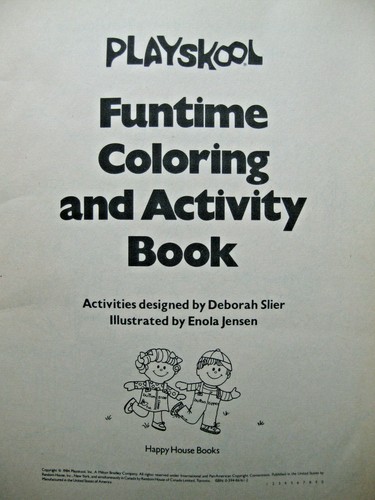1984 Vintage Playskool, Milton Bradley "FUNTIME COLORING AND ACTIVITY BOOK" - Bild 3 von 10