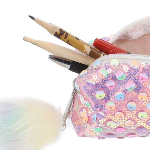 stationery bag Sequin Glitter Children Pencil Case For Girls Glitter Pencil - Picture 5 of 12