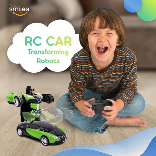 Kids RC Toy Car Transforming Robot Remote Control Vehicle Toy Gift For Boys - Picture 14 of 14
