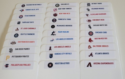 (30) Divisori per carte sportive STANDARD con 30 etichette logo squadra MLB in omaggio - Foto 5 di 6