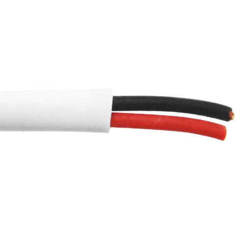 500' 16 AWG 2 Conductor Unshielded Plenum CMP Security Alarm Cable White 300V - Picture 2 of 2