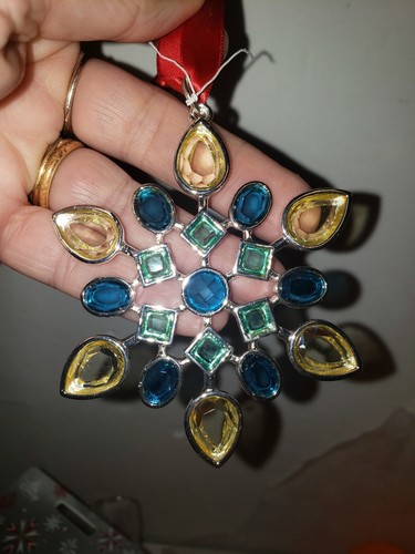 Liz & Co Rhinestone Christmas Tree Ornament Holly Berry Wreath Snowflake - Picture 5 of 7