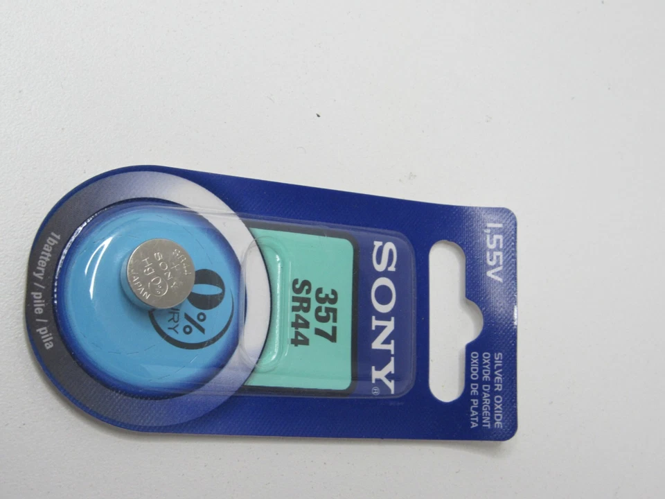 2 Original Sony  357 SR44  0% MERCURY Batteries Silver Oxide 1,55V #T-F19 - Image 2 of 4