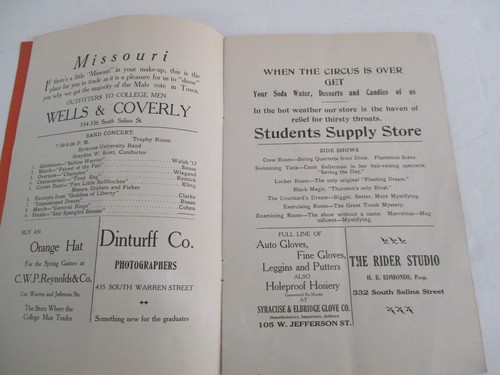 1913 Syracuse University Student Circus Program - Picture 3 of 6
