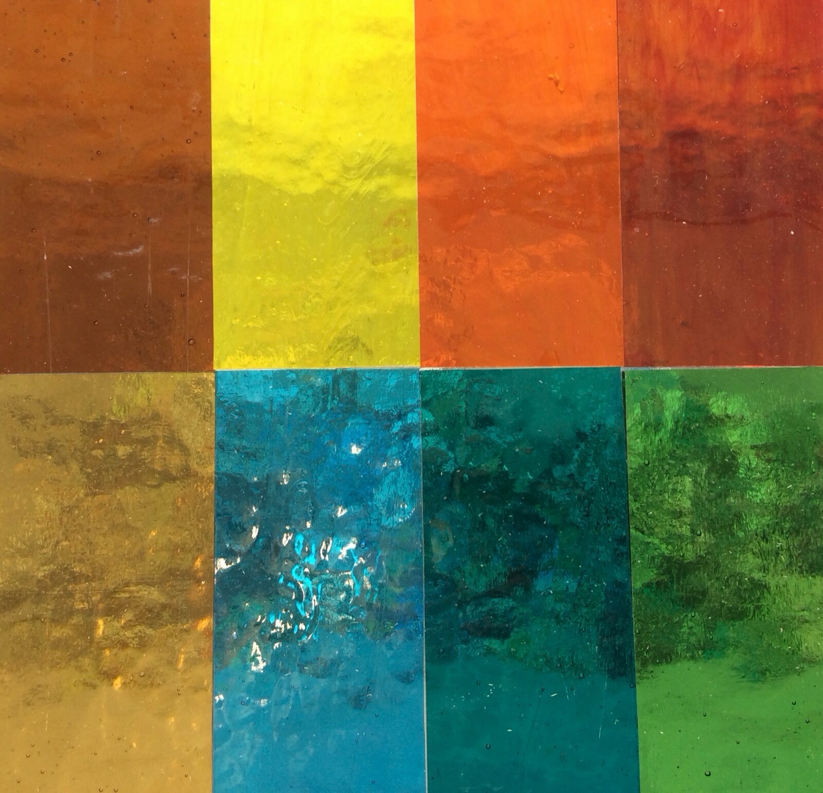 Stained Glass Tools/ Supplies Glass Pack 8 Selected Colours bright