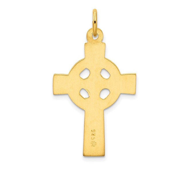 Alternate view of Sterling Silver 24k Gold -plated Celtic Cross Pendant
